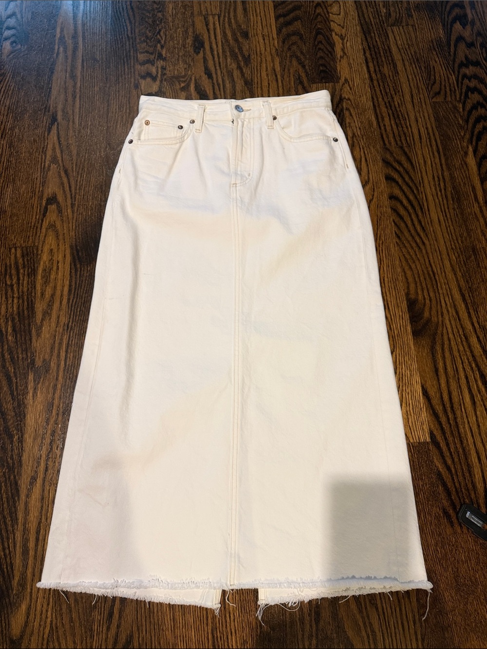 Agolde White Della maxi skirt